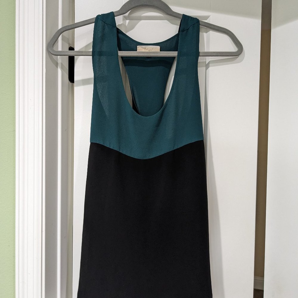 Black and Turquoise Top